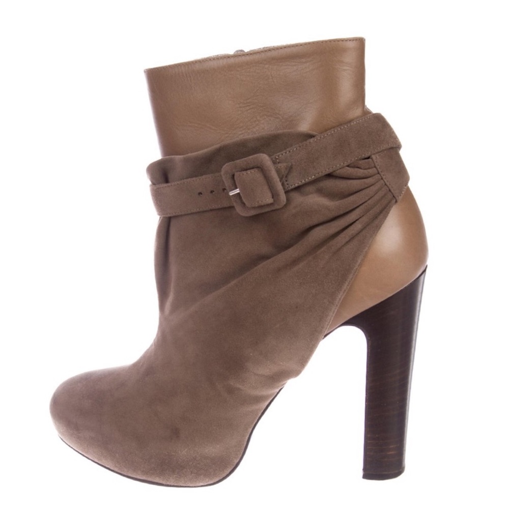 Women’s Hermès Suede & Leather Wrapped, Buckled Shrug Booties 39.5 EU/ 9